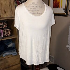 Classic Lined White Women's Top - Large